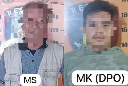 Kedua pelaku saat diamankan(dok:Ist)