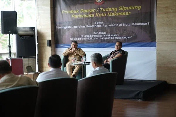Wali Kota Makassar saat Menghadiri Tudang Sipulung Pentahelix Pariwisata Makassar, (Dok: Ist).