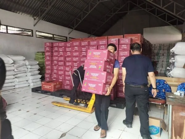 Bantuan logistik provinsi tiba di Kabupaten Bantaeng. (Dok: Ist)