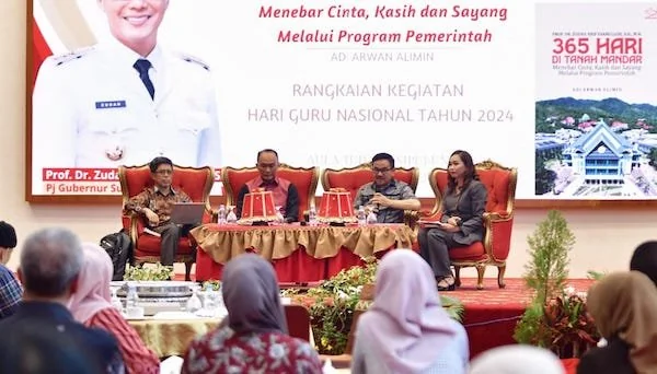 Pj Gubernur Sulsel, Prof Zudan Arif Fakrulloh dan Sekprov Sulsel, Jufri Rahman (Dok: Ist)