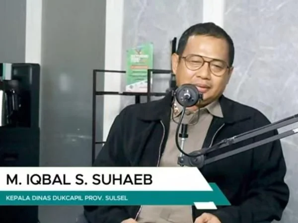 Kepala Dinas Kependudukan dan Pencatatan Sipil Sulsel,  M Iqbal S. Suhaeb (Dok : KabarMakassar).