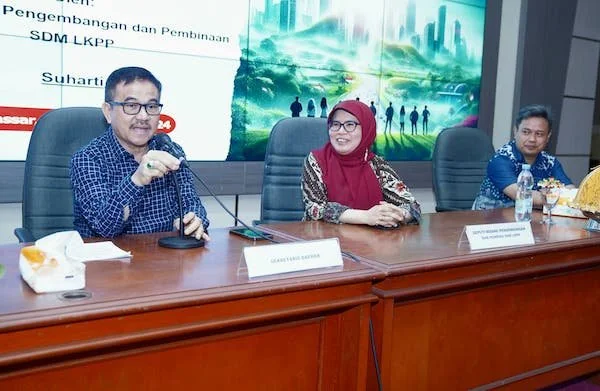 Sekprov Sulsel, Jufri Rahman pada temu fungsional pengelolaan PBJ di Kantor Gubernur Sulsel (Dok: Ist)