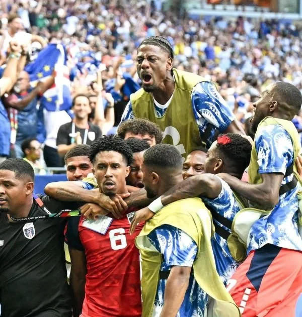 Para pemain Tanjung Verde merayakan gol ke gawan Uruguay di Piala Dunia 2026 (Dok: Ist).