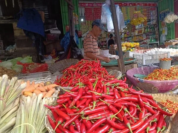 Pedagang Cabe di Pasar Terong Kota Makassar (Dok: Sinta KabarMakassar).