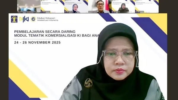 Direktorat Jenderal Kekayaan Intelektual (DJKI) menggelar Webinar Edukasi Kekayaan Intelektual Indonesia (EKII). Dok. Ist