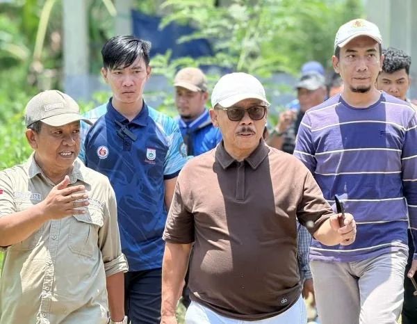 Dinas TPHP Sulbar saat mendampingi Gubernur Sulbar Suhardi Duka (dok:ist)