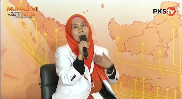 Tangkapan Layar PKS PKS, Ketua Bidang Advokasi Nurul Amalia dalam Sesi Side Event Munas VI, (Dok: Ist).