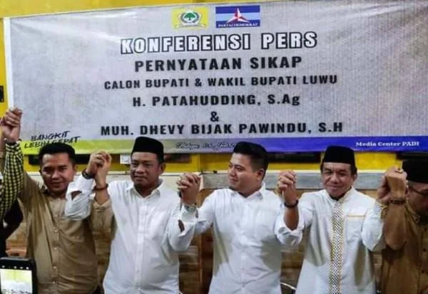 Deklarasi Patahudding dan Dhevy Bijak sebagai pasangan bakal calon bupati dan wakil bupati Pilkada Luwu 2024 di Belopa, Luwu (Dok : ist).
