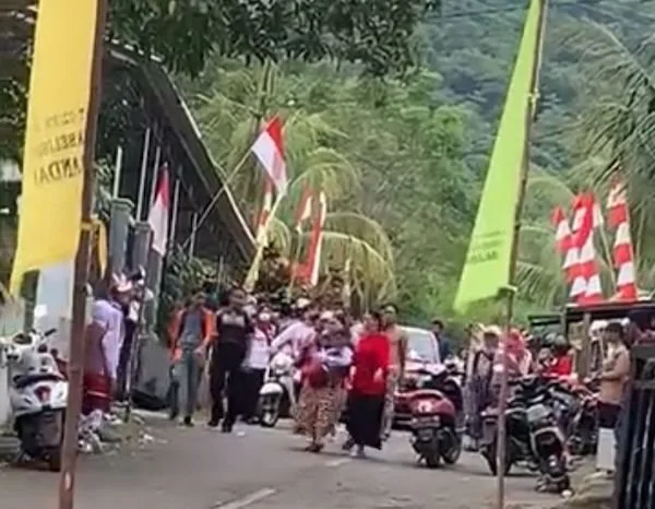 Tangkapan layar video, di lokasi kejadian (Dok:Ist)