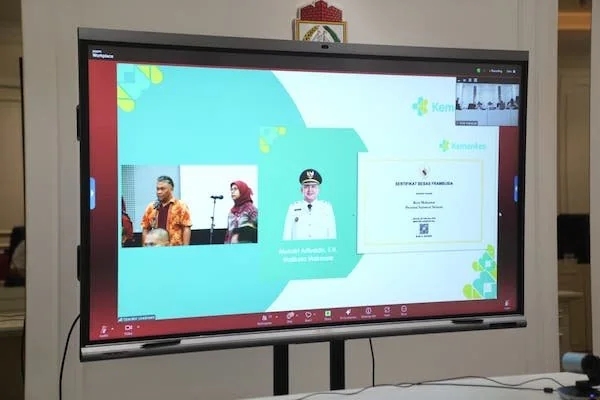 Penyerahan Sertifikat Eliminasi Frambusia dari Kementerian Kesehatan Republik Indonesia, Secara hybrid, (Dok: Ist).