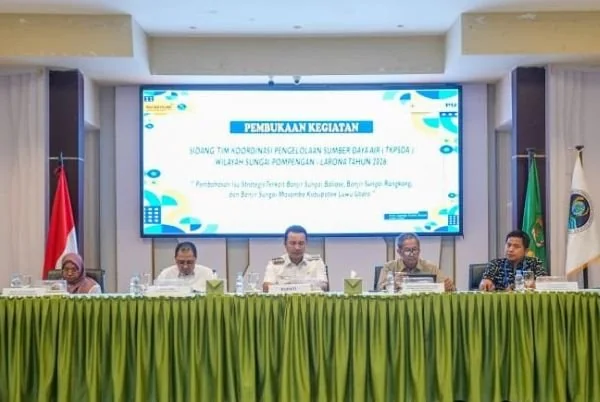 Sidang TKPSDA Pompengan Larona Bahas Banjir Tiga Sungai di Luwu Utara. (Dok: Ist)