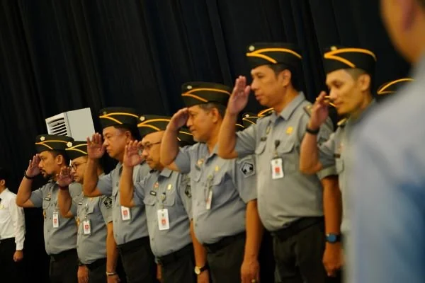 Pegawai Kemenkum Sulsel di Aula Pancasila (Dok : Ist).