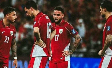 pemain tim nasional Indonesia pada laga Grup B putaran keempat Kualifikasi Piala Dunia 2026 (Dok: Ist).