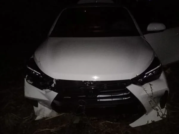 Kondisi mobil usai terperosok ke dalam rawa-rawa (Dok : Ist).
