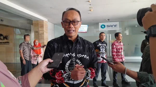 Pj Gubernur Sulsel, Prof Zudan Arif Fakrulloh di Hotel Claro (Dok: Nofi KabarMakassar)