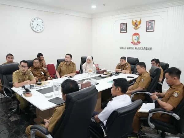 Wali Kota Makassar, Munafri Arifuddin, Menggelar Rakor virtual bersama Ramboll dan ASEAN Australia, (Dok: Ist).