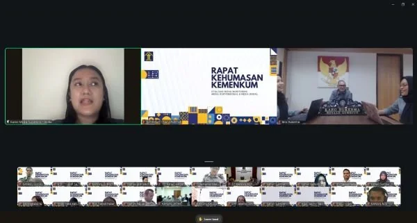 Evaluasi Media Monitoring Media Online dan Media Sosial Kementerian Hukum bulan Agustus 2025 (Dok : Ist).