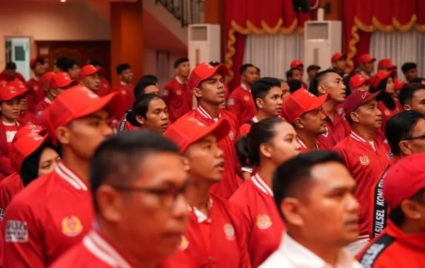 Para kontingen Sulsel yang akan berlaga di PON Aceh-Sumut 2024 (Dok: Ist)
