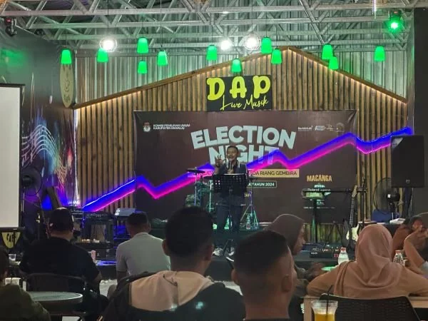 Kegiatan election night KPU Mamuju (Dok : Ist).