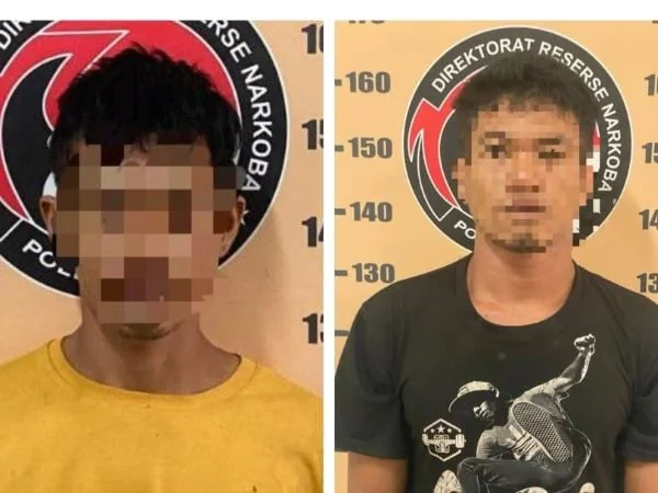 Tersangka saat diamankan polisi (Dok : Ist).
