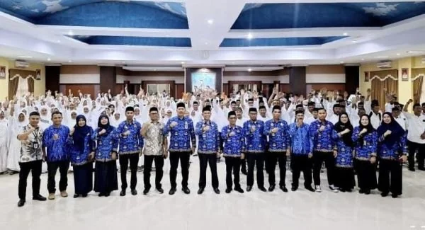 Kepala Kanwil Kemenag Sulsel, Muh. Tonang pada bimbingan manasik haji, Rabu, (17/4).