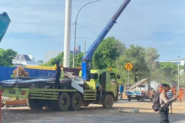 Eksekusi lahan di Jalan AP Pettarani (Dok: Atri KabarMakassar)