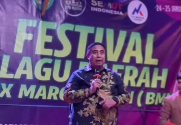 Bupati Maros, Chaidir Syam, menghadiri Festival Lagu Daerah (Dok : Int).