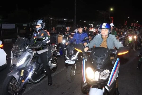 patroli gabungan forkopimda dan Polrestabes Makassar dalam rangka memantau pos Peradi ketupat 2025 (Dok:Ist)