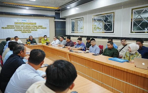 Rapat koordinasi Satgas Pangan Sulsel bersama Bapanas (dok. Ist)