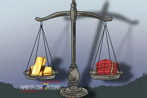 Ilustrasi emas (Dok : KabarMakassar).