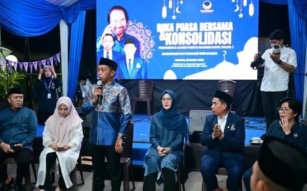 Ketua DPW Partai NasDem Sulawesi Selatan, Syaharuddin Alrif, saat Konsolidasi Pengurus Nasdem (Dok: Ist).