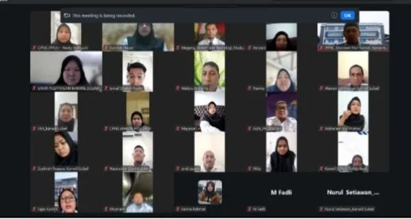 Apel virtual Kanwil Kemenkum Sulsel. (Dok: Ist)
