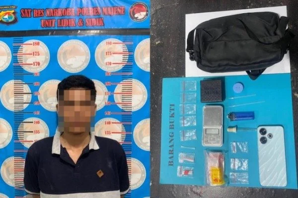 Pelaku beserta barang bukti yang berhasil diamankan dari pelaku (dok:ist)