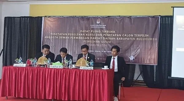 Pleno penetapan caleg terpilih DPRD Bulukumba yang digelar di RMB oleh KPU Bulukumba
