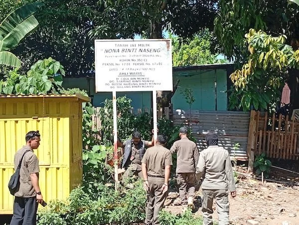 Pengamanan Aset Pemkot Makassar di Perumnas Sudiang (Dok: Ist).