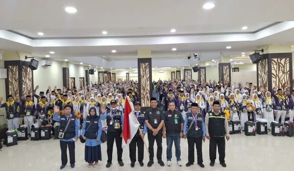 Pelepasan Kloter 21 Embaraksi Makassar (Dok : Ist).