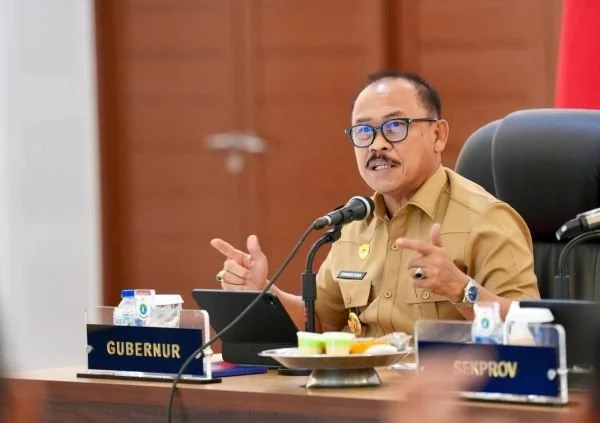 Gubernur Sulbar saat menyampaikan kunjungan ke enam dalam Rakerda (dok:ist)