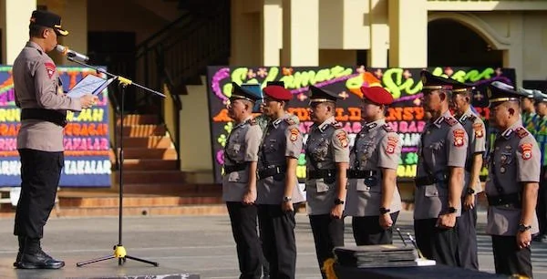 Sertijab Di markas Komando Kepolisian Kabupaten Takalar