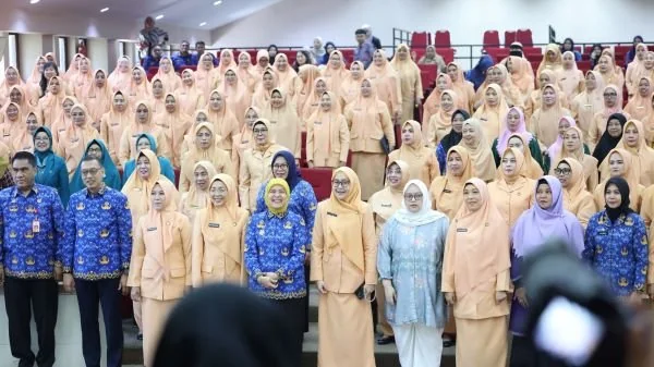 Wakil Wali Kota Makassar, Aliyah Mustika Ilham, saat Pengukuhan Pengurus DWP Kota Makassar Masa Bakti 2024–2029, (Dok: Ist).
