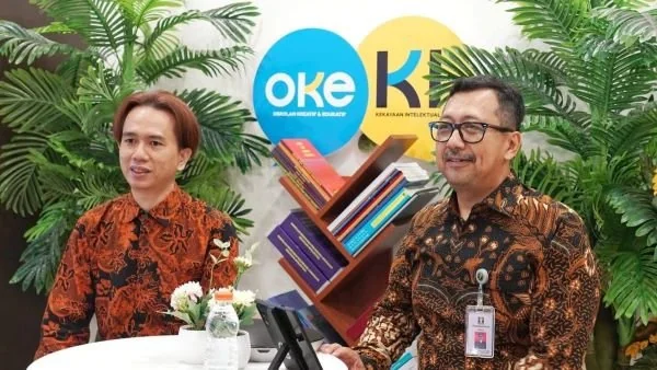 Webinar Obrolan Kreatif dan Edukatif Kekayaan Intelektual (OKE KI) bertema “Sinergi dan Kolaborasi Pembangunan Ekosistem Kekayaan Intelektual”. Dok. Ist