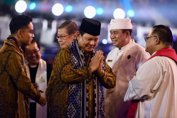 Presiden Prabowo Subianto saat Perayaan Natal Nasional Tahun 2024 (Dok : Ist).