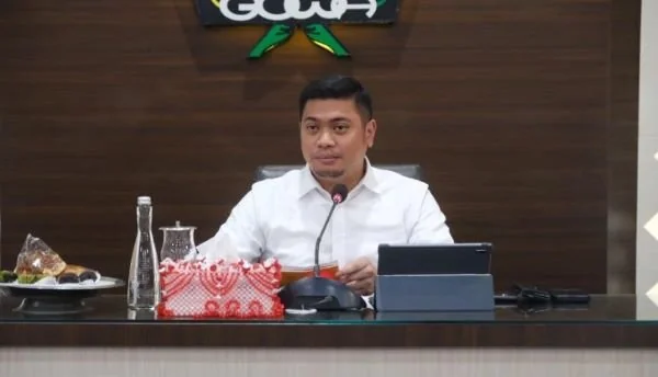 Bupati Gowa, Adnan Purichta Ichsan di Baruga Karaeng Pattingalloang, Kantor Bupati Gowa, Rabu (6/3).