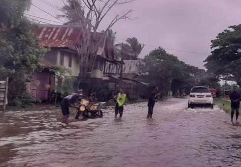 Genangan di wilayah Barru, Minggu, (10/3).