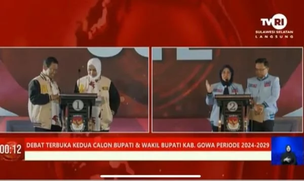 Debat publik kedua paslon Pilkada Gowa (Dok : Ist).