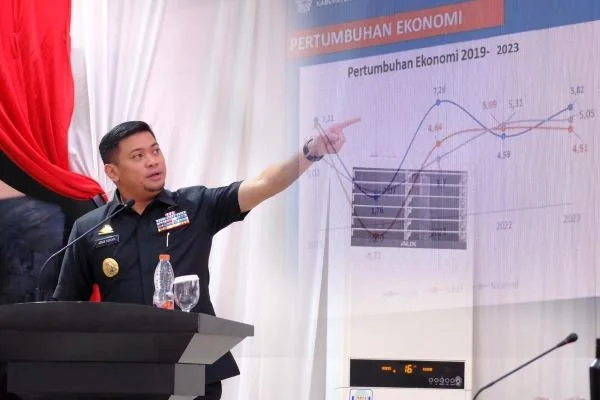 Bupati Gowa saat rapat Pemandangan Umum Fraksi-Fraksi DPRD Kabupaten Gowa (Dok : Ist).