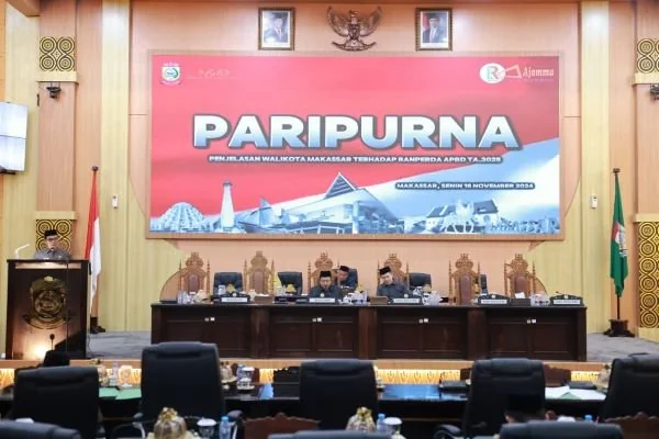 Rapat paripurna DPRD Makassar (Dok : Ist).