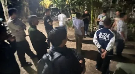 Personel Polsekta Mamuju saat mendatangi TKP pengancaman(dok:ist)