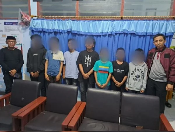 7 siswa yang melakukan pelanggaran lalu lintas (Dok : ist)