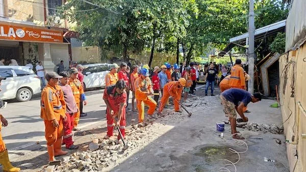 Pembongkaran Pallubasa Serigala (Dok: Ist).