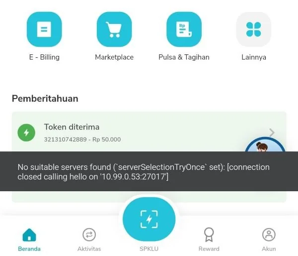 Tangkap Layar Aplikasi PLN Mobile (Dok : KabarMakassar).